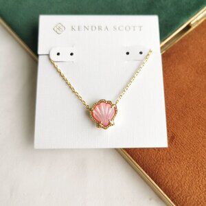 Kendra Scott Gold Brynne Blush Ivory Mother-of-Pearl Shell Necklace